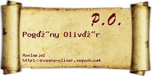 Pogány Olivér névjegykártya