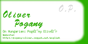 oliver pogany business card
